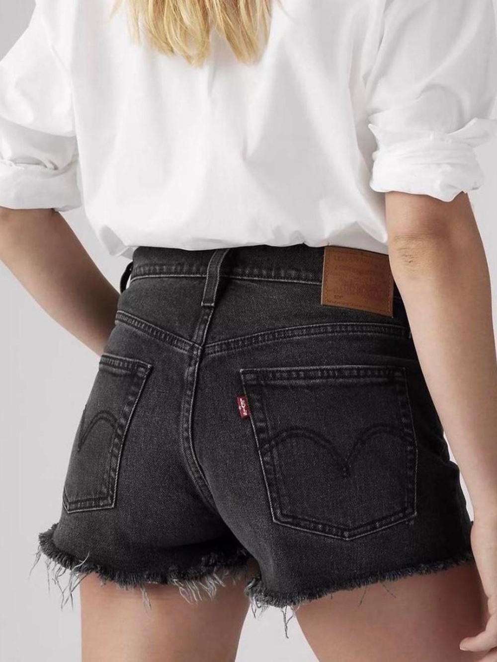 Levi's Black 501 Original  Cutoff Denim Shorts